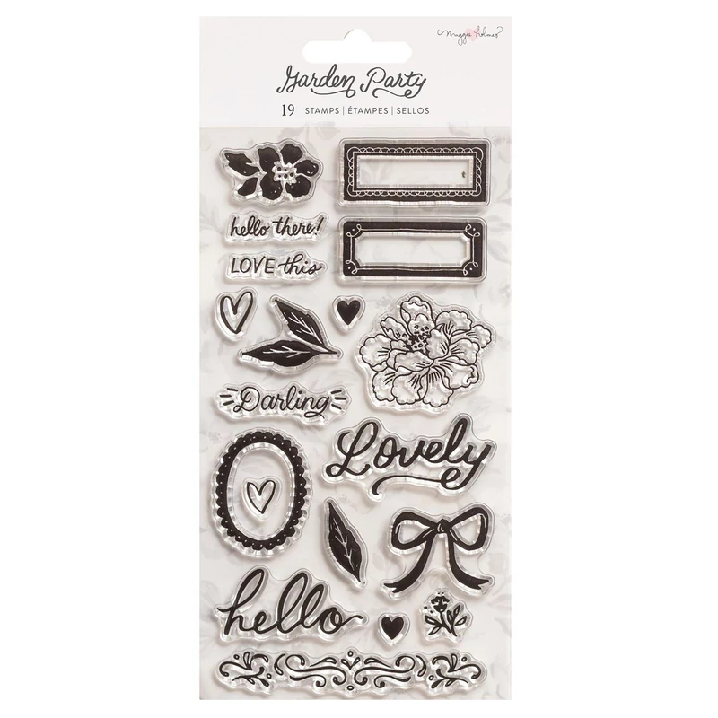 American Crafts - Maggie Holmes - Garden Party Clear Stamps (19 Piece)