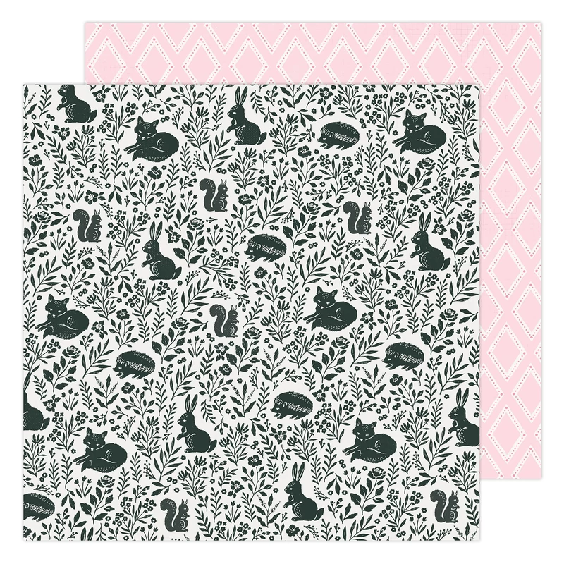 American Crafts - Maggie Holmes - Garden Party 12x12 Paper - Garden Friends