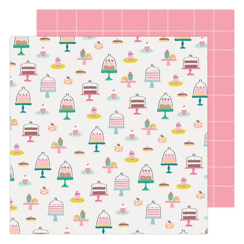 American Crafts - Maggie Holmes - Garden Party 12x12 Paper - Pastry Party
