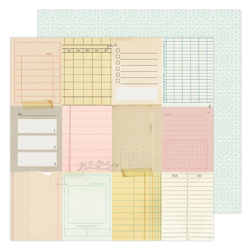 American Crafts - Maggie Holmes - Garden Party 12x12 Paper - Taking Notes