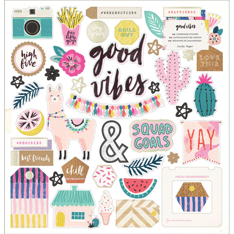 Crate Paper - Good Vibes 12x12 Chipboard