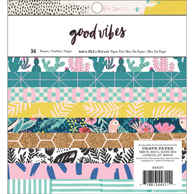 Crate Paper - Good Vibes 6x6 Paper Pad