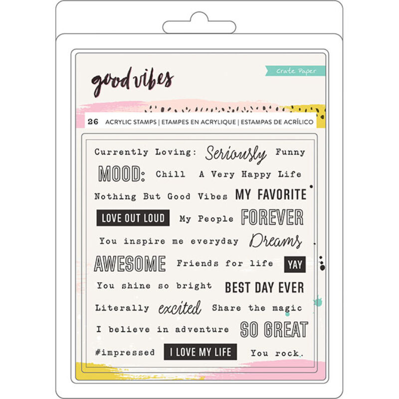 Crate Paper - Good Vibes Clear Stamps