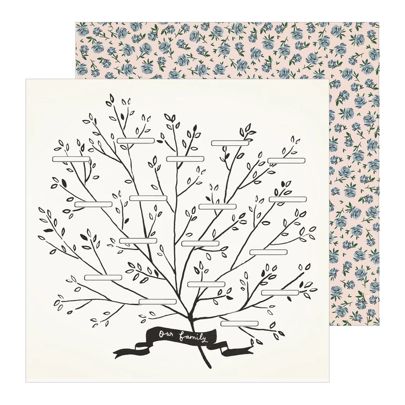 Crate Paper - Maggie Holmes - Heritage 12x12 Patterned Paper - Family Tree