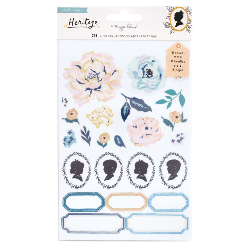 Crate Paper - Maggie Holmes - Heritage Clear Sticker Book (8 Sheets)