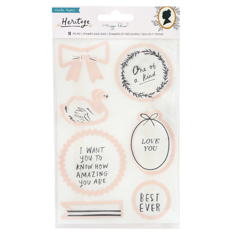 Crate Paper - Maggie Holmes - Heritage Acrylic Stamp and Die Set (16 Piece)