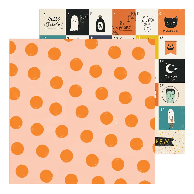 Crate Paper - Hey, Pumpkin 12x12 Patterned Paper - Pumpkin Spice