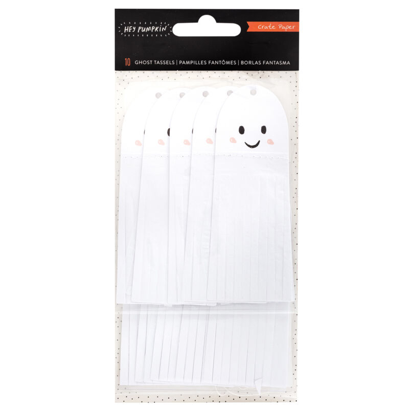 Crate Paper - Hey, Pumpkin Ghost Tassel Banner (10 Piece)