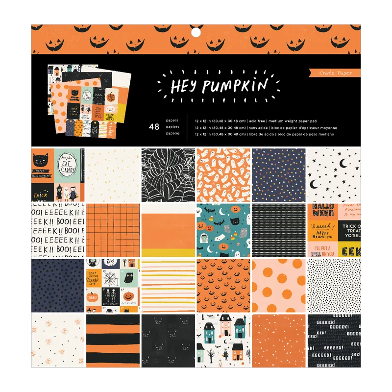 Crate Paper - Hey, Pumpkin 12x12 Paper Pad (48 Sheets)