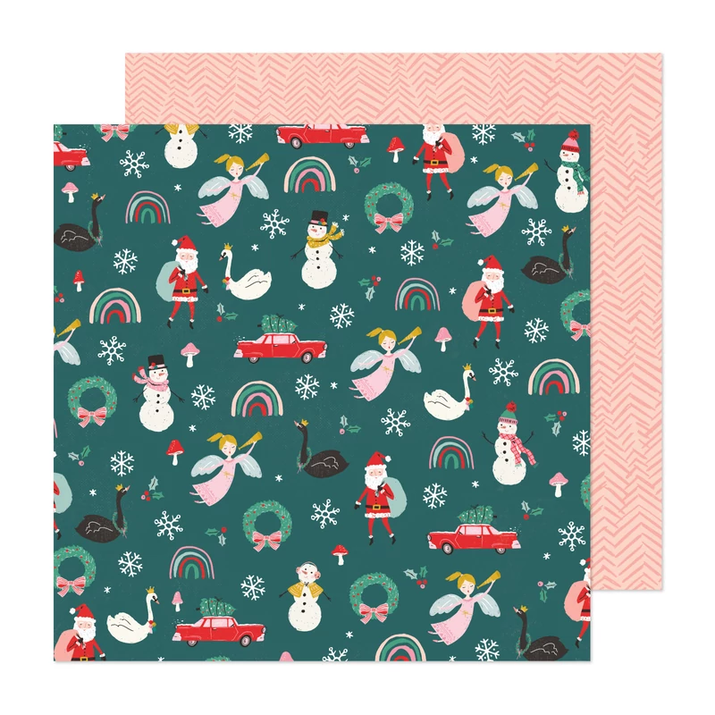 Crate Paper - Hey, Santa 12x12 Paper - Christmas Magic