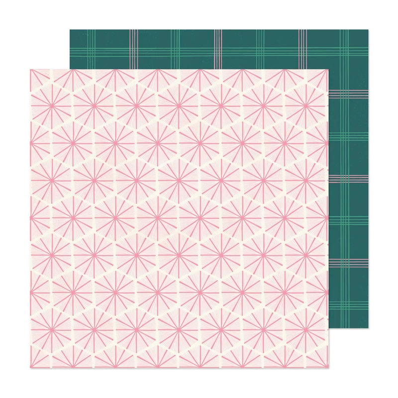 Crate Paper - Hey, Santa 12x12 Paper - Peppermint