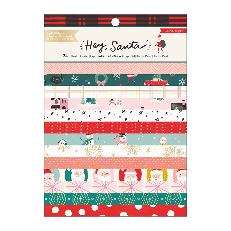 Crate Paper - Hey, Santa 6x8 papírtömb (24 lap)