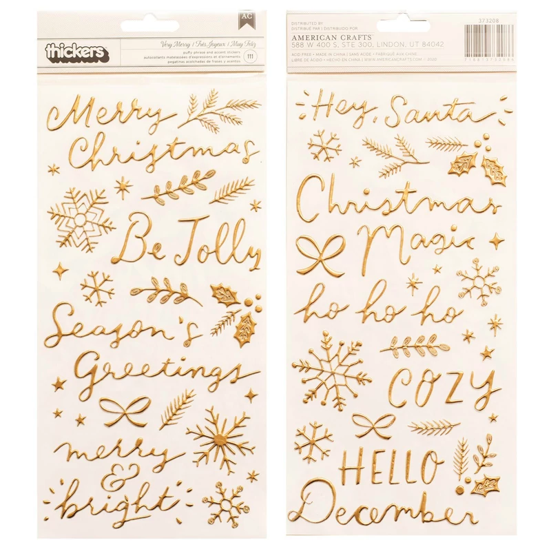 Crate Paper - Hey, Santa pufi feliratok - Very Merry (111 db)