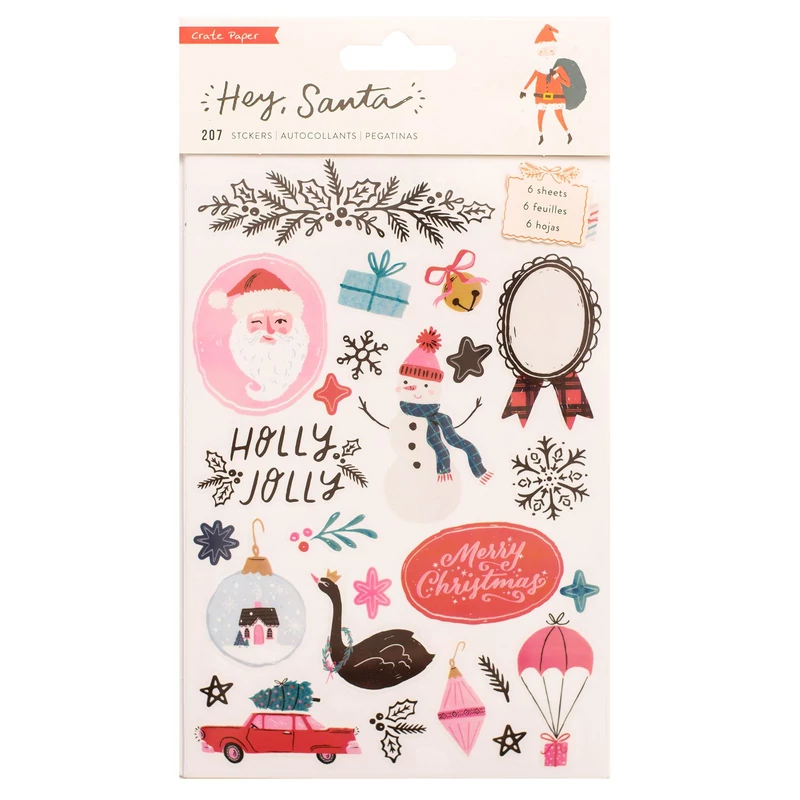 Crate Paper - Hey, Santa Sticker Book (207 Piece)