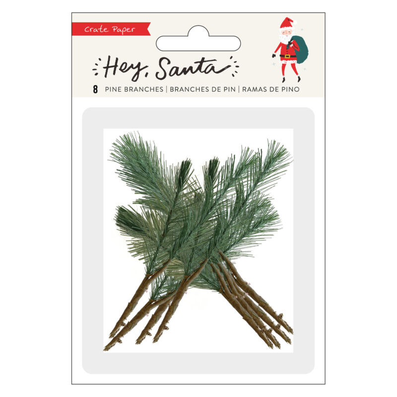 Crate Paper - Hey, Santa Pine Branches (8 Piece)