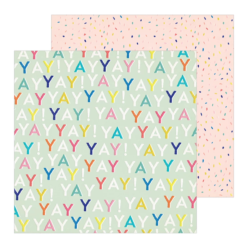 Crate scrapbook papír - Hooray 12x12 scrapbook papír -  Yay
