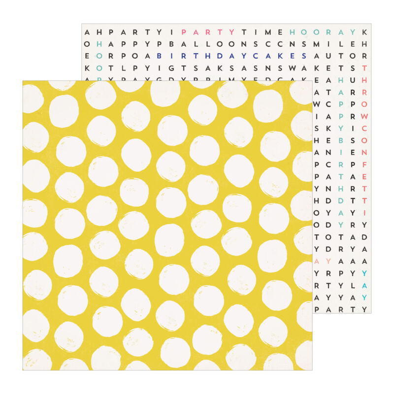Crate Paper - Hooray 12x12 Patterned Paper -  Frosted