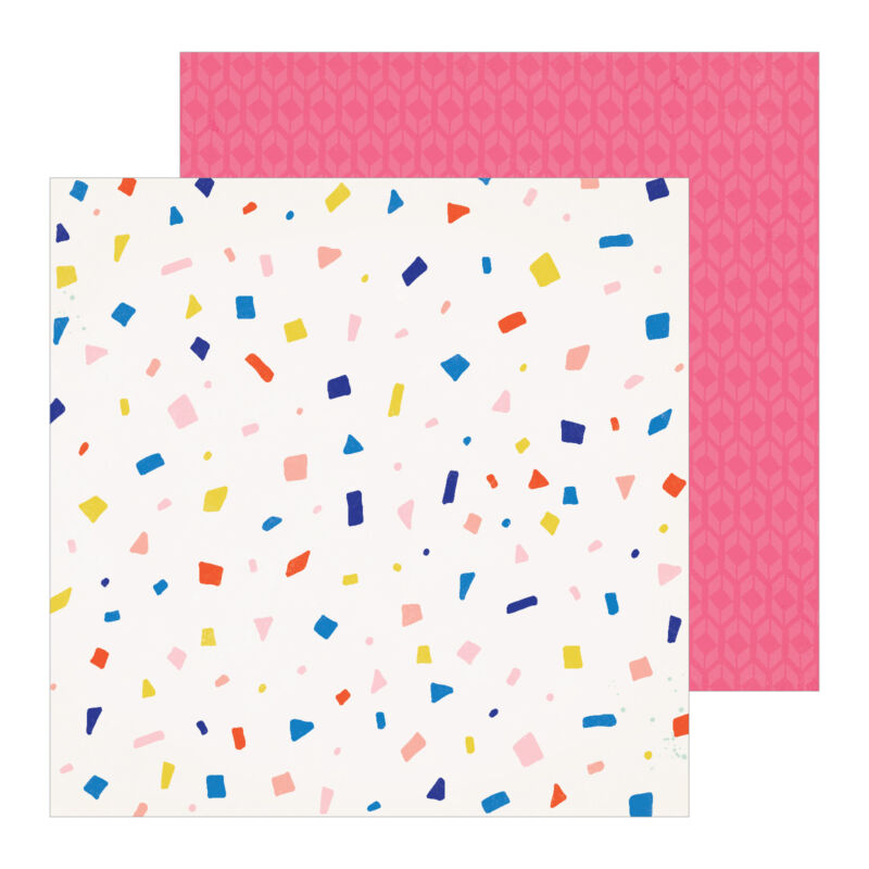 Crate Paper - Hooray 12x12 scrapbook papír -  Confetti