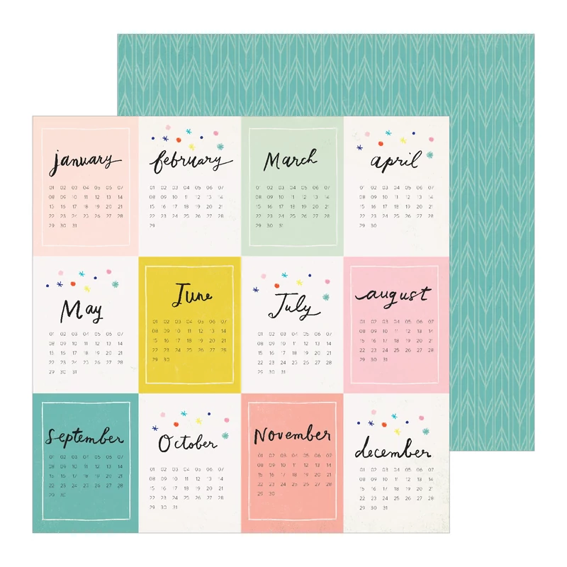 Crate Paper - Hooray 12x12 Patterned Paper -  Happy Day