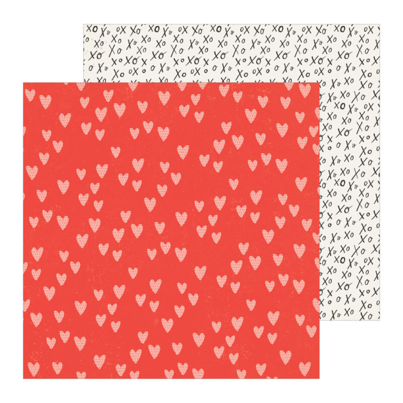 Crate Paper - La La Love 12x12 Patterned Paper - Heart You