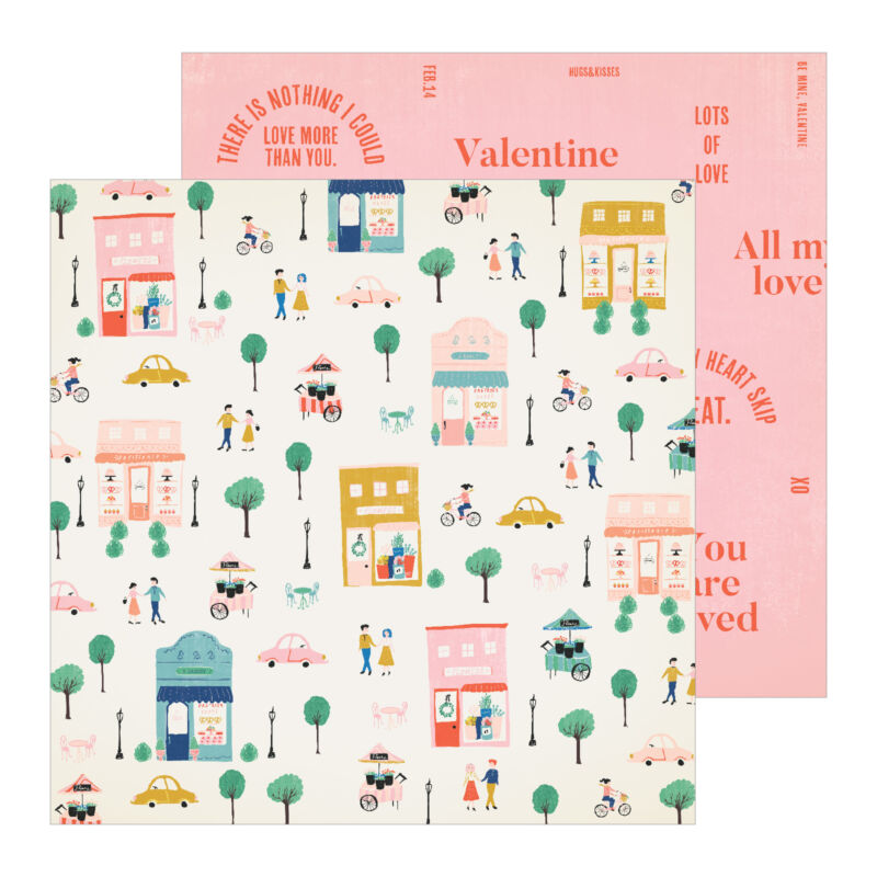 Crate Paper - La La Love 12x12 scrapbooking papir - Amour