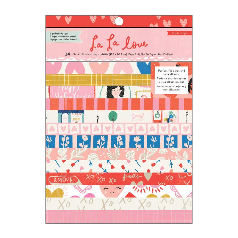 Crate Paper - La La Love 6x8 Paper Pad 24 Sheets