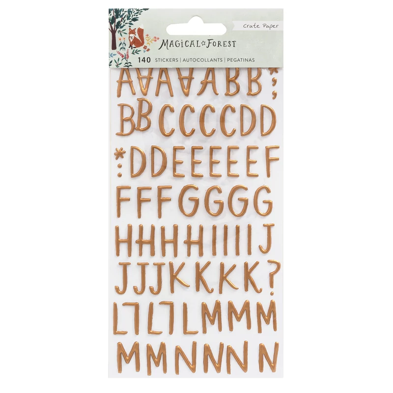 Crate Paper - Magical Forest Puffy Alpha Sticker (130 Piece)
