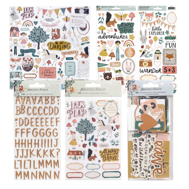 Crate Paper - Magical Forest Embellishment Kit (5 Pieces)