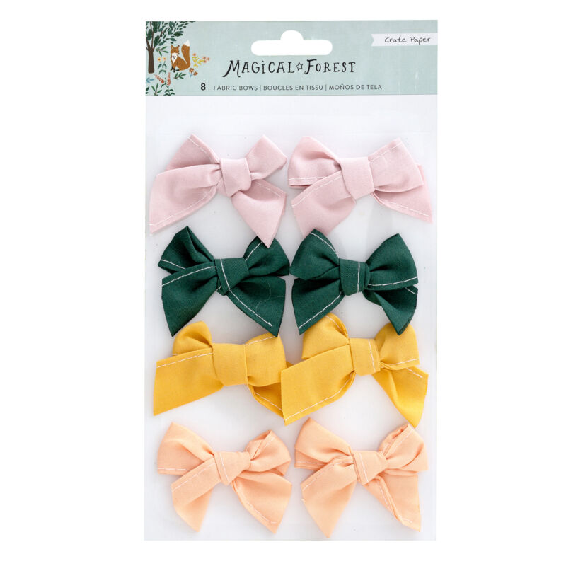 Crate Paper - Magical Forest Fabric Bows (8 Piece)