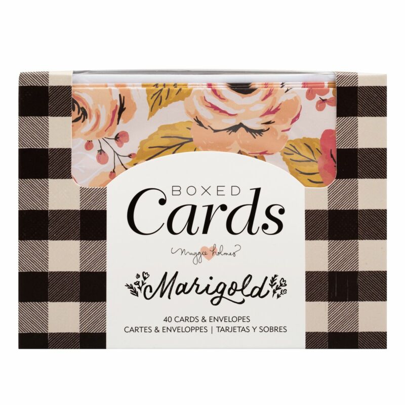 Crate Paper - Maggie Holmes - Marigold Boxed Cards Set (40 Cards and 40 Envelopes)