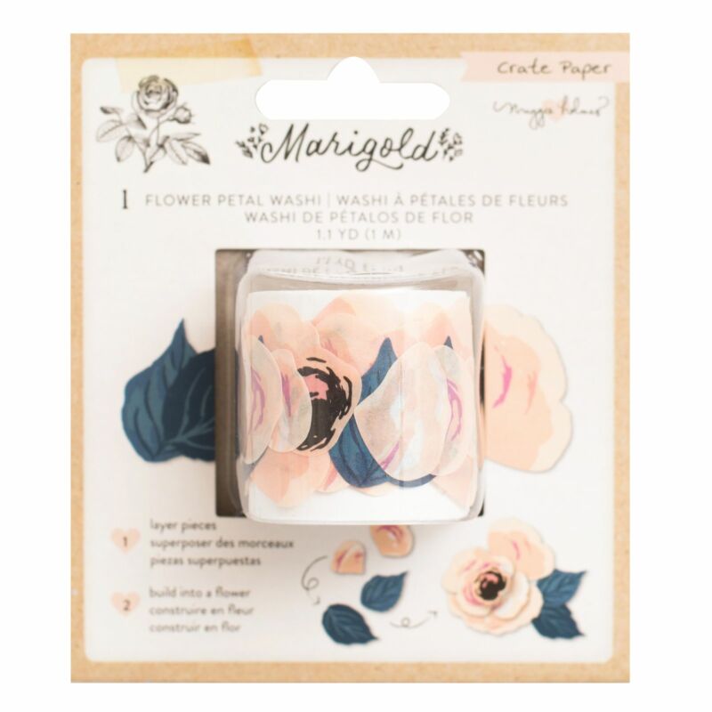 Crate Paper - Maggie Holmes - Marigold virág építő washi matrica