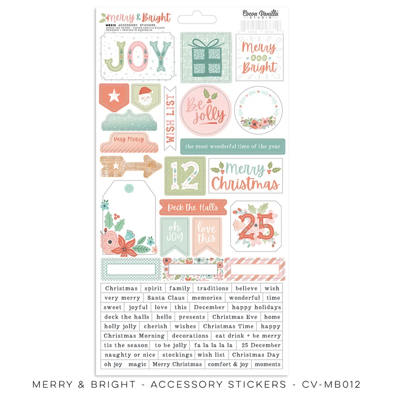 Cocoa Vanilla Studio - Merry & Bright Accessory Stickers