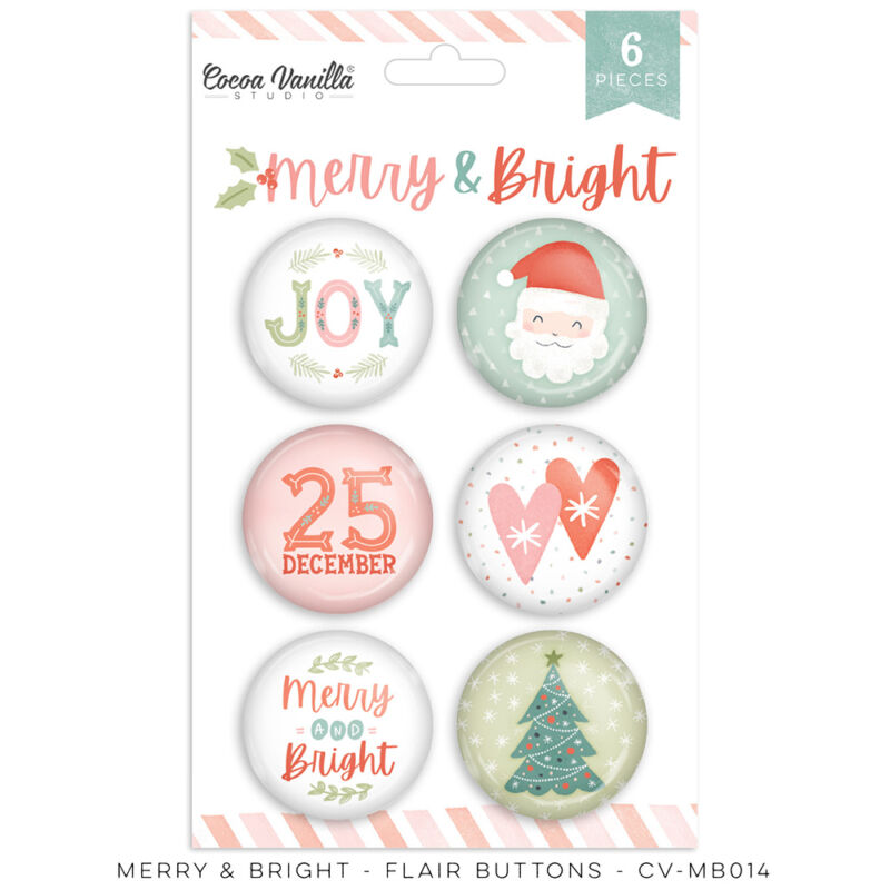 Cocoa Vanilla Studio - Merry & Bright Flair Buttons