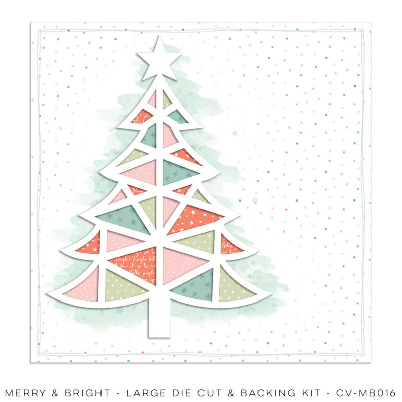 Cocoa Vanilla Studio - Merry & Bright Large Die Cut & Backing Kit