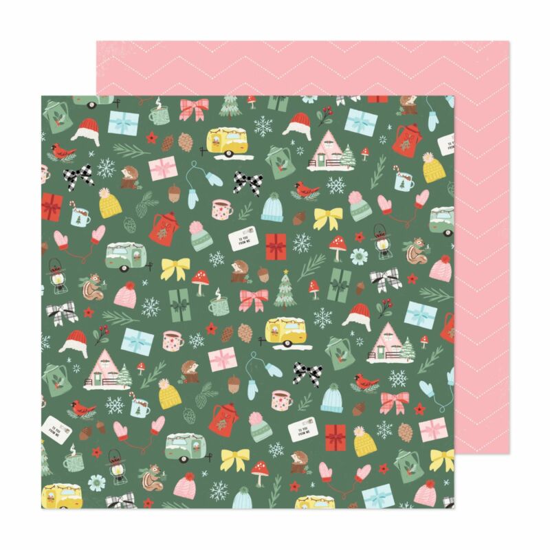 Crate Paper - Mittens and Mistletoe 12x12 Paper - Make it Merry