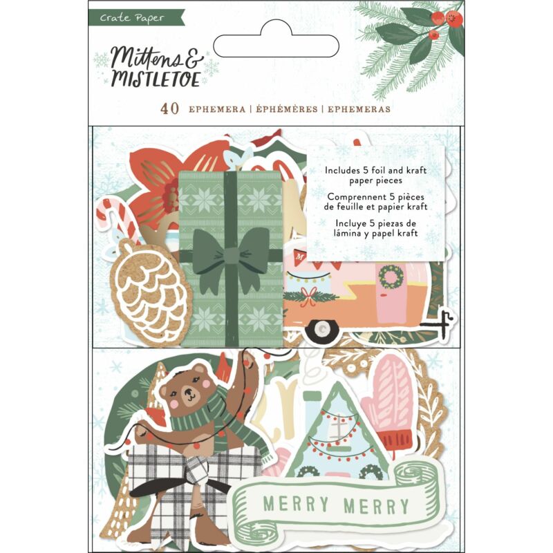 Crate Paper - Mittens and Mistletoe Icon Ephemera