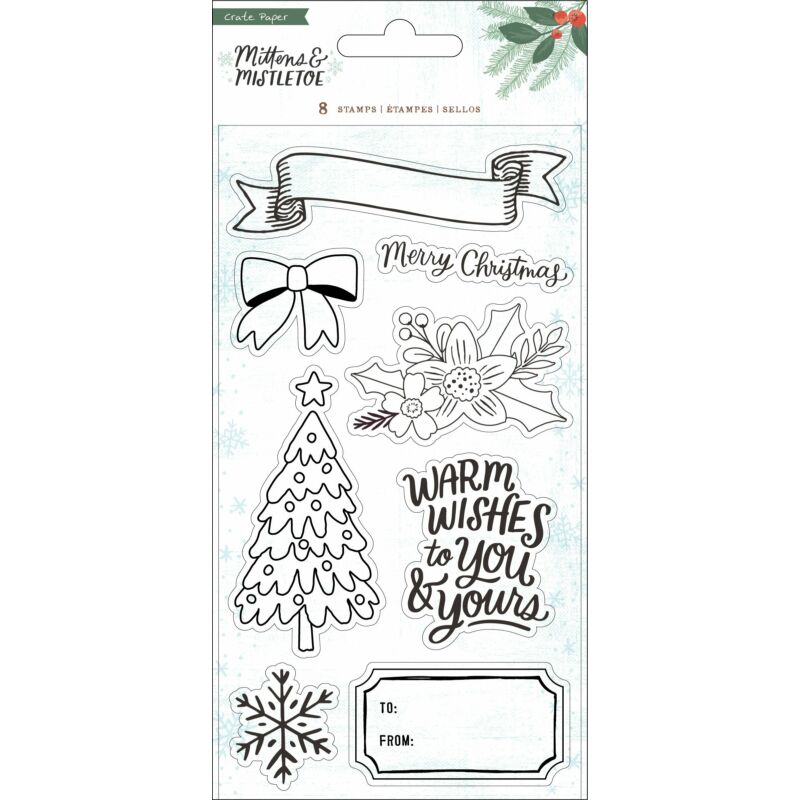 Crate Paper - Mittens and Mistletoe Stamp Set