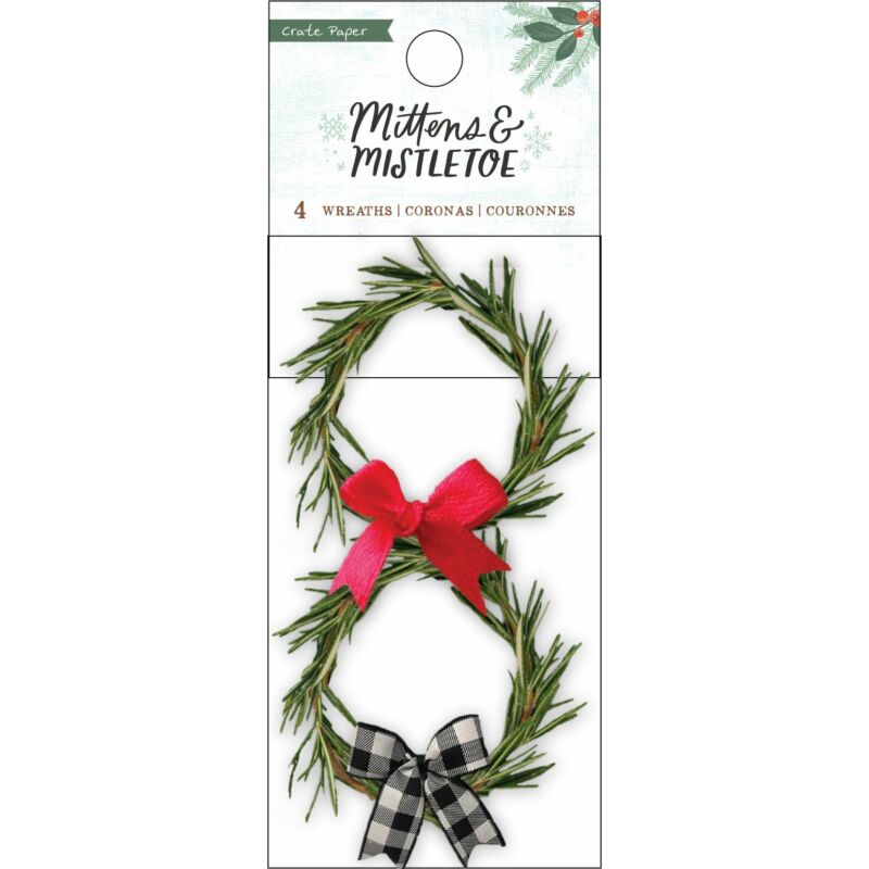 Crate Paper - Mittens and Mistletoe Wreaths
