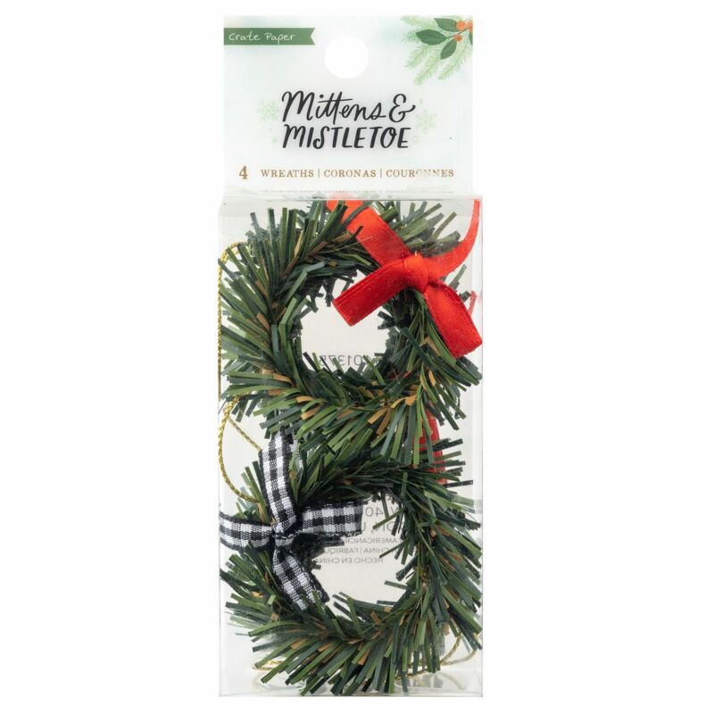 Crate Paper - Mittens and Mistletoe Wreaths