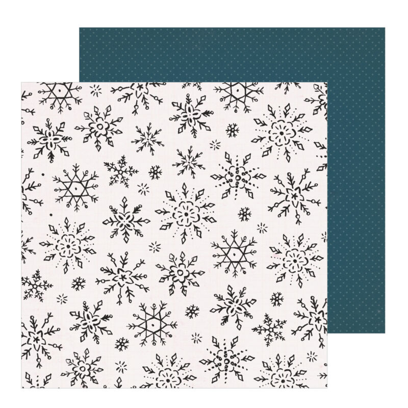 Crate Paper - Snowflake 12x12 Patterned Paper - Winterscape