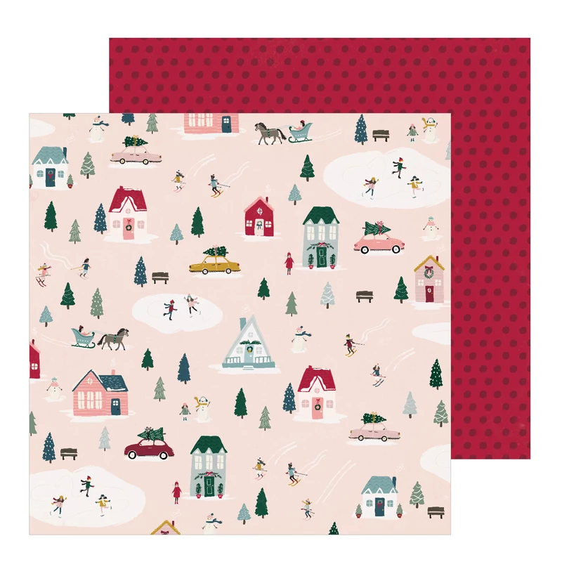 Crate Paper - Snowflake 12x12 Patterned Paper - Village