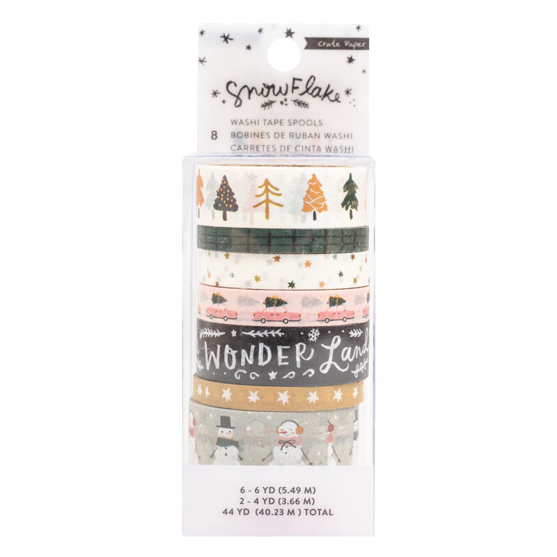 Crate Paper - Snowflake Washi Tape (8 Piece)