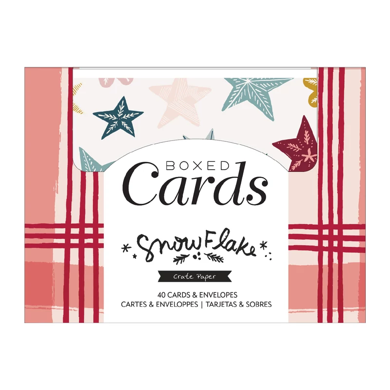 Crate Paper - Snowflake Boxed Cards Set (40 Cards and 40 Envelopes)