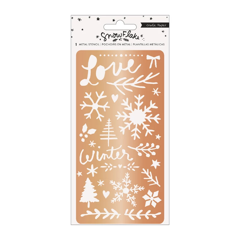Crate Paper - Snowflake fém stencil