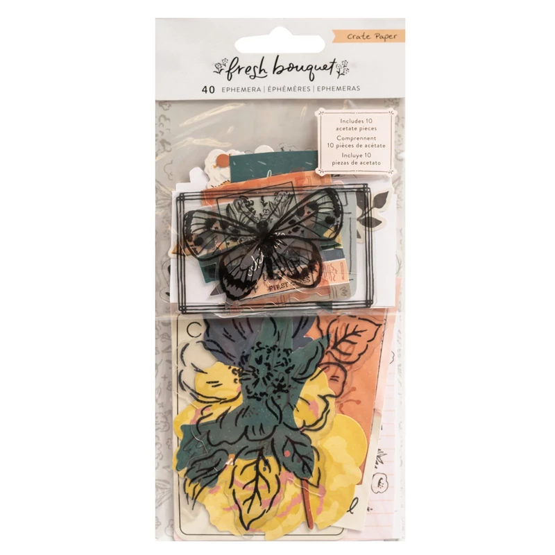 Crate Paper - Fresh Bouquet Ephemera (40 Piece)