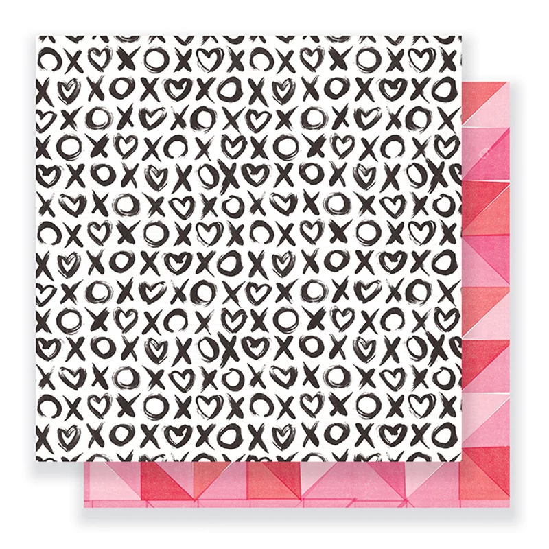Crate Paper- Heart Day 12x12 Double Sided Paper - Hugs & Kisses