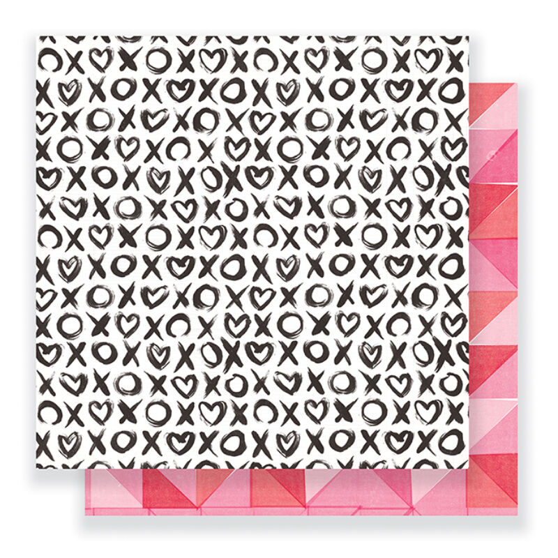Crate Paper- Heart Day 12x12 Double Sided Paper - Hugs & Kisses
