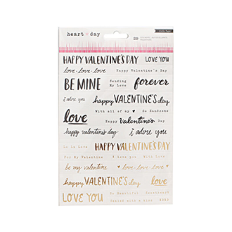 Crate Paper- Heart Day Phrases Stickers