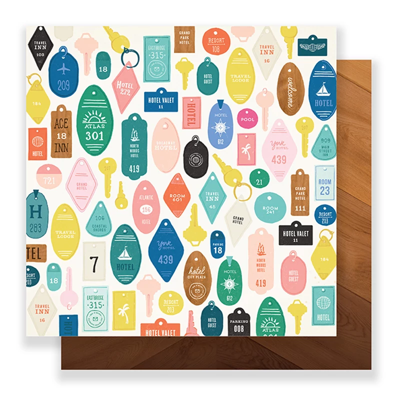 Crate Paper - Here &amp; There 12x12 Paper - Check-In