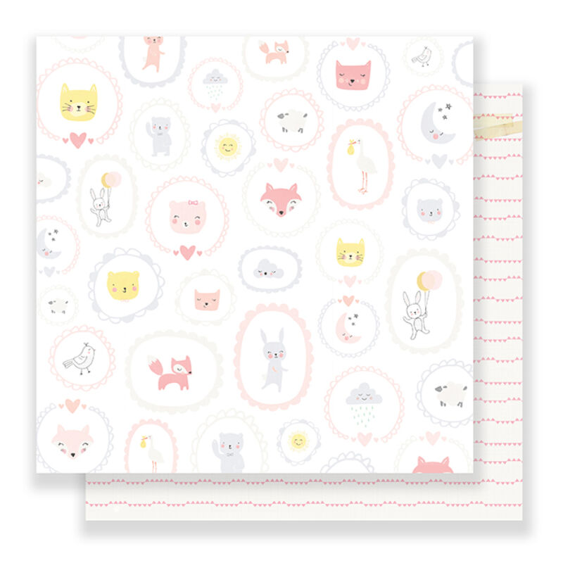 Crate Paper Little You 12 x 12 Double Sided Paper - Baby Girl